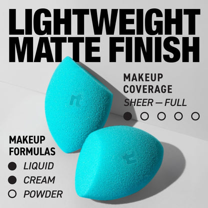 Real Techniques Miracle Airblend Sponge - Latex-Free Makeup Blending Sponge for Liquid, Cream & Powder Products