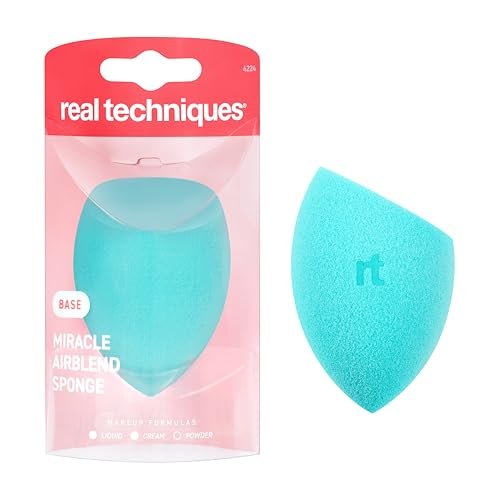 Real Techniques Miracle Airblend Sponge - Latex-Free Makeup Blending Sponge for Liquid, Cream & Powder Products - görsel 2