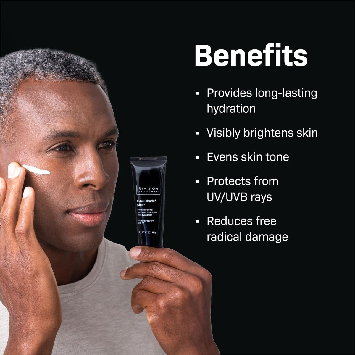 Revision Skincare Intellishade Clear SPF 50 – Anti-Aging Sunscreen & Oil-Free Daily Moisturizer with Peptides & Vitamin C, Invisible Broad-Spectrum SPF 50, 1.7 oz Avelisse