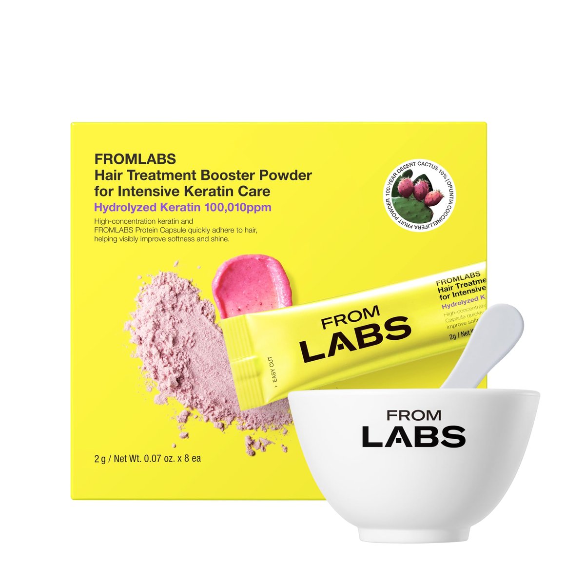 FROMLABS Hair Treatment Booster Powder for Intensive Keratin Care, 2g*8 Single-Use Packets Avelisse