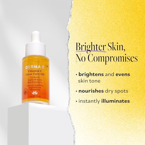 Derma E Vitamin C Glow Face Oil - Brightening & Nourishing Facial Oil with Turmeric, Seabuckthorn & Red Raspberry, 1 Fl Oz - görsel 4