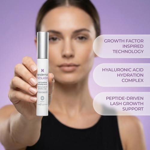 Sesderma SESLASH Eyelash & Brow Enhancing Serum – Transform Your Lashes and Brows with This Effective Serum for Beautiful Lashes and Defined Brows, 0.17 fl oz Avelisse