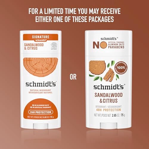 Schmidt's Aluminum-Free Vegan Deodorant Sandalwood & Citrus - Natural 24 Hour Odor Protection for Women and Men, 2.65 oz - görsel 8