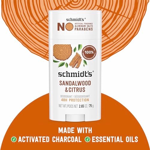 Schmidt's Aluminum-Free Vegan Deodorant Sandalwood & Citrus - Natural 24 Hour Odor Protection for Women and Men, 2.65 oz - görsel 10