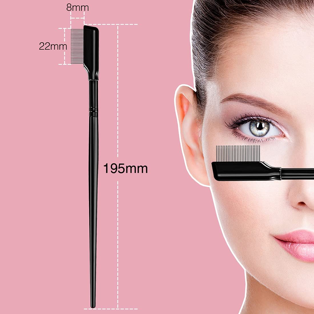 2-Piece Eyelash Separator & Comb Set – Stainless Steel Lash Grooming Tool for Clump-Free Lashes - görsel 7