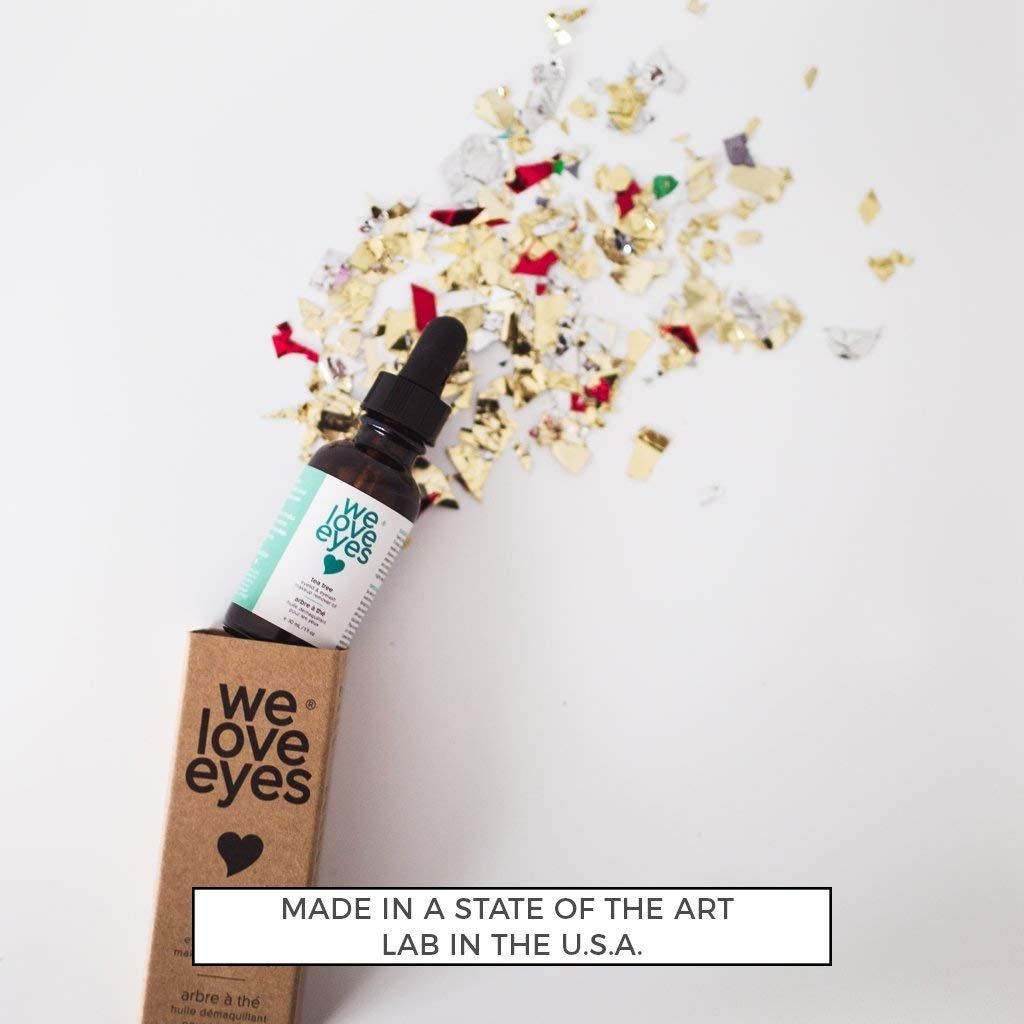 We Love Eyes 100% All Natural Tea Tree Makeup Remover Oil – Effortless Waterproof Makeup Removal, Cruelty-Free & Vegan Avelisse