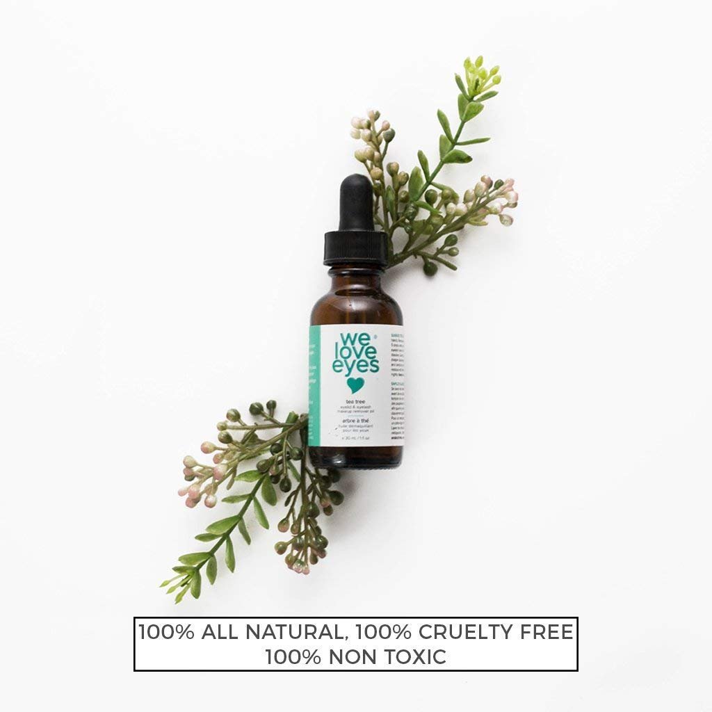 We Love Eyes 100% All Natural Tea Tree Makeup Remover Oil – Effortless Waterproof Makeup Removal, Cruelty-Free & Vegan Avelisse
