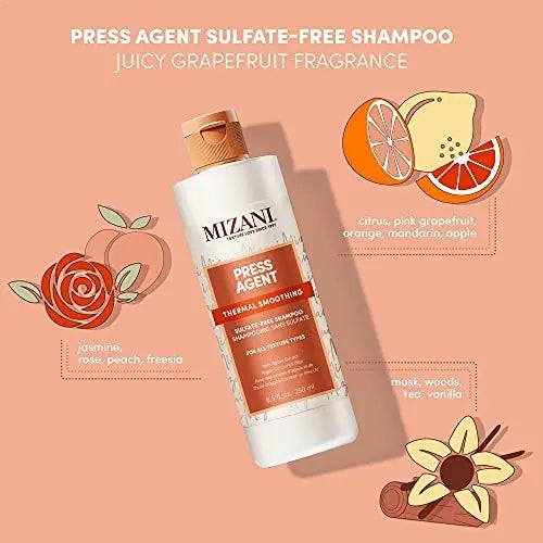 Mizani Press Agent Thermal Smoothing Sulfate-Free Shampoo, 8.5 fl. oz Avelisse