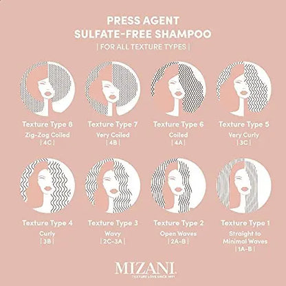 Mizani Press Agent Thermal Smoothing Sulfate-Free Shampoo, 8.5 fl. oz Avelisse
