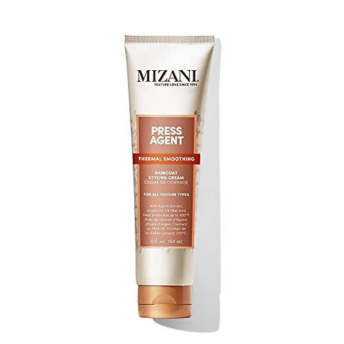 Mizani Press Agent Raincoat Styling Cream - Heat Protection & Moisture for Dry, Frizzy Hair with Argan Oil - 5 Fl Oz Avelisse