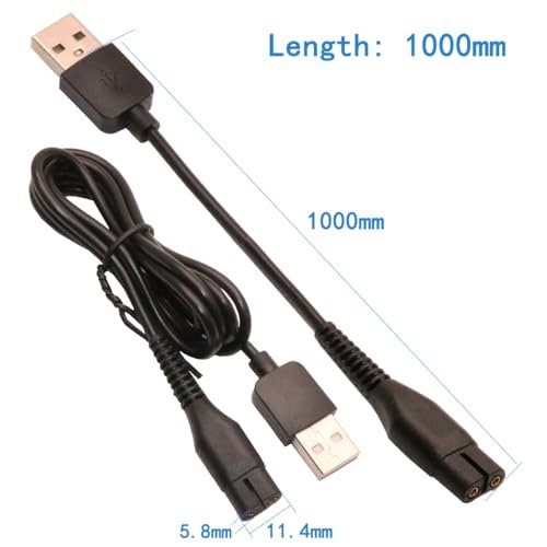 5V USB Power Cord Replacement Charger Adapter - Compatible with Electric Shavers, Hair Clippers, Purifiers, Lamps - 5521 DC Plug, 9-Piece Set - görsel 18