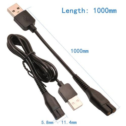 5V USB Power Cord Replacement Charger Adapter - Compatible with Electric Shavers, Hair Clippers, Purifiers, Lamps - 5521 DC Plug, 9-Piece Set