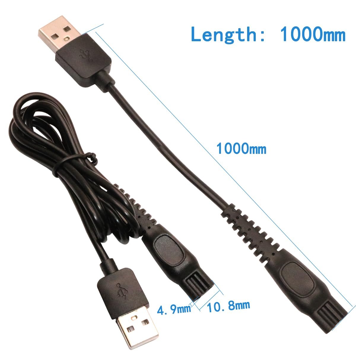 5V USB Power Cord Replacement Charger Adapter - Compatible with Electric Shavers, Hair Clippers, Purifiers, Lamps - 5521 DC Plug, 9-Piece Set - görsel 13