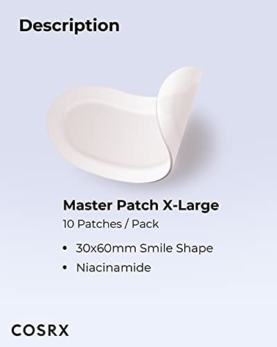 COSRX Master Patch Intensive - Oval-Shaped Hydrocolloid Pimple Patches with Tea Tree Oil & Salicylic Acid, Fast Blemish & Zit Treatment, 10 X-Large Patches Avelisse