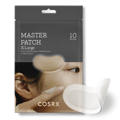 COSRX Master Patch Intensive - Oval-Shaped Hydrocolloid Pimple Patches with Tea Tree Oil & Salicylic Acid, Fast Blemish & Zit Treatment, 10 X-Large Patches Avelisse