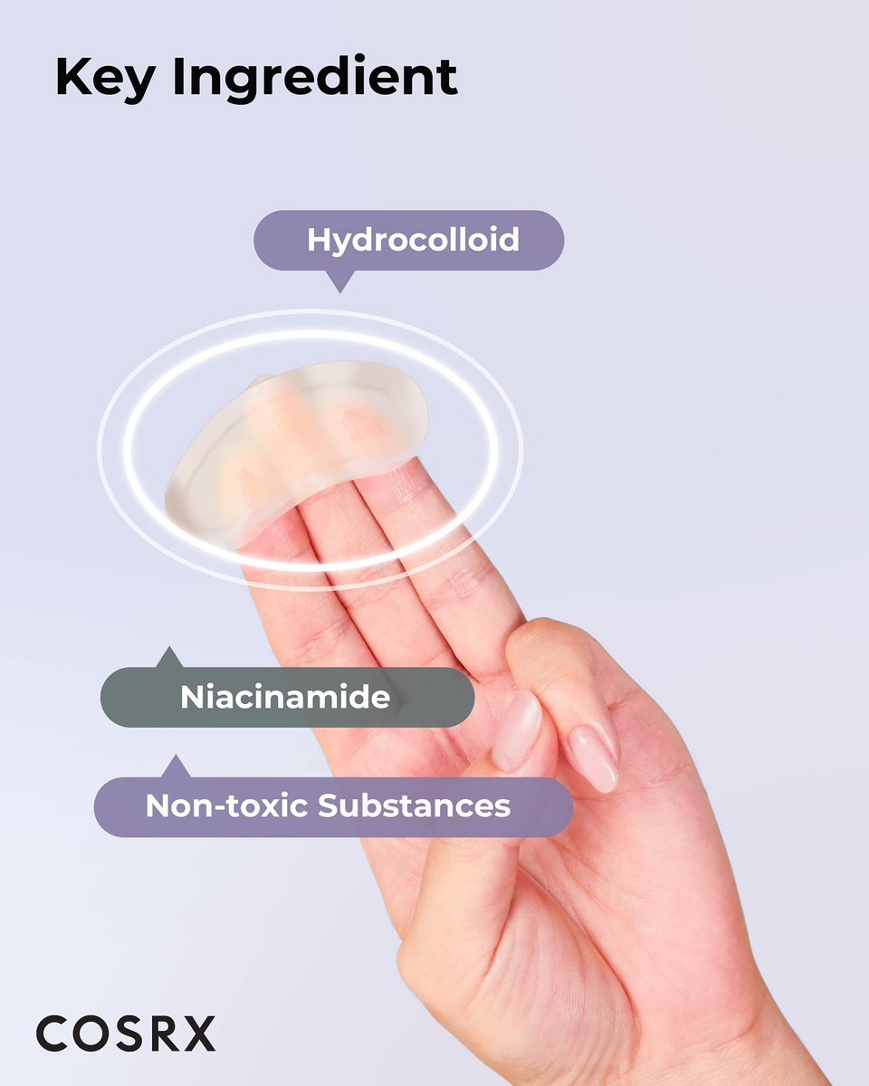 COSRX Master Patch Intensive - Oval-Shaped Hydrocolloid Pimple Patches with Tea Tree Oil & Salicylic Acid, Fast Blemish & Zit Treatment, 10 X-Large Patches Avelisse