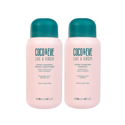 Coco & Eve Like a Virgin Shampoo & Conditioner Bundle - Natural Sulfate-Free Hair Care with Argan, Coconut & Avocado Oil for Dry, Damaged, Color Treated Hair - Anti-Frizz (8.4 fl oz each) Avelisse