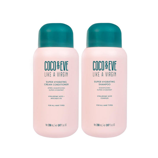 Coco & Eve Like a Virgin Shampoo & Conditioner Bundle - Natural Sulfate-Free Hair Care with Argan, Coconut & Avocado Oil for Dry, Damaged, Color Treated Hair - Anti-Frizz (8.4 fl oz each) Avelisse