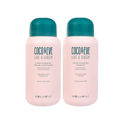 Coco & Eve Like a Virgin Shampoo & Conditioner Bundle - Natural Sulfate-Free Hair Care with Argan, Coconut & Avocado Oil for Dry, Damaged, Color Treated Hair - Anti-Frizz (8.4 fl oz each) Avelisse