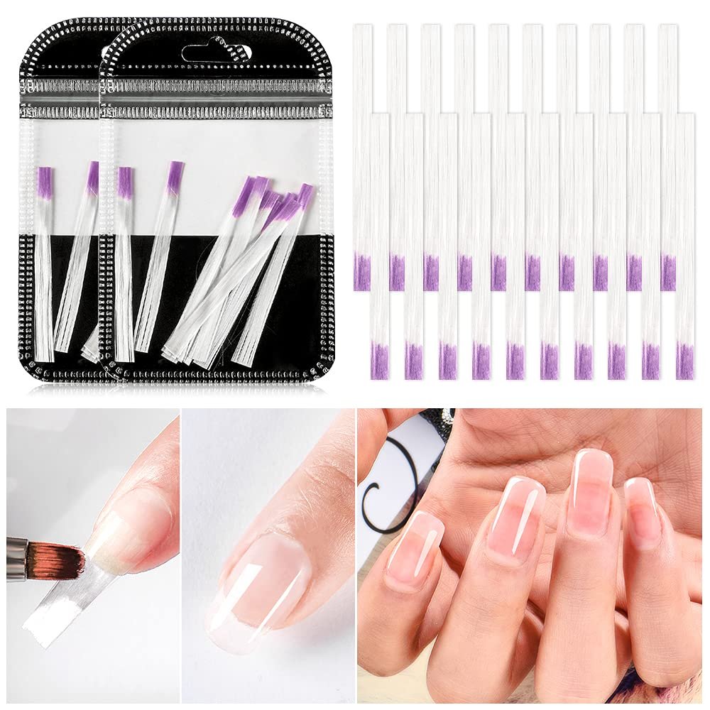 Fiberglass Nail Extension Gel Kit – Builder Gel with Silk Fiberglass for Nail Art Avelisse