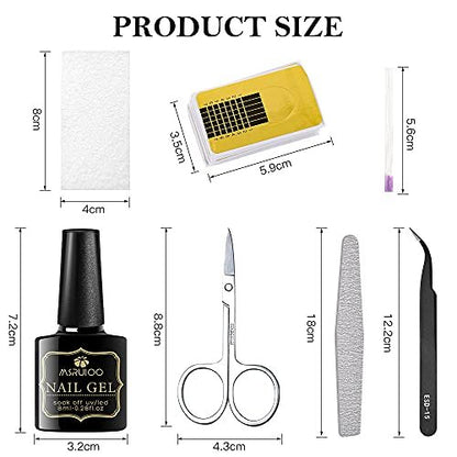 Fiberglass Nail Extension Gel Kit – Builder Gel with Silk Fiberglass for Nail Art Avelisse