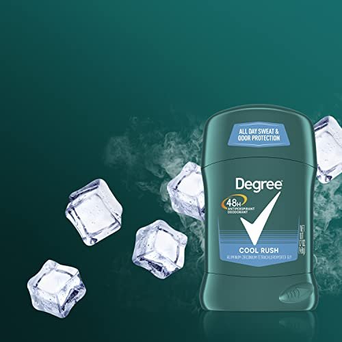 Degree Men Original Protection Antiperspirant Deodorant Cool Rush, 48-Hour Sweat & Odor Protection, 1.7 oz, Pack of 12 Avelisse