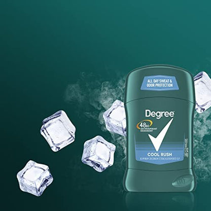 Degree Men Original Protection Antiperspirant Deodorant Cool Rush, 48-Hour Sweat & Odor Protection, 1.7 oz, Pack of 12 Avelisse
