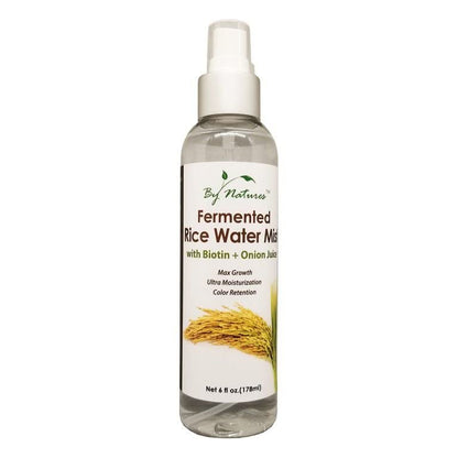 Fermented Rice Water Hair Mist with Biotin & Onion Juice for Hair Growth – By Natures, 6 Fl Oz