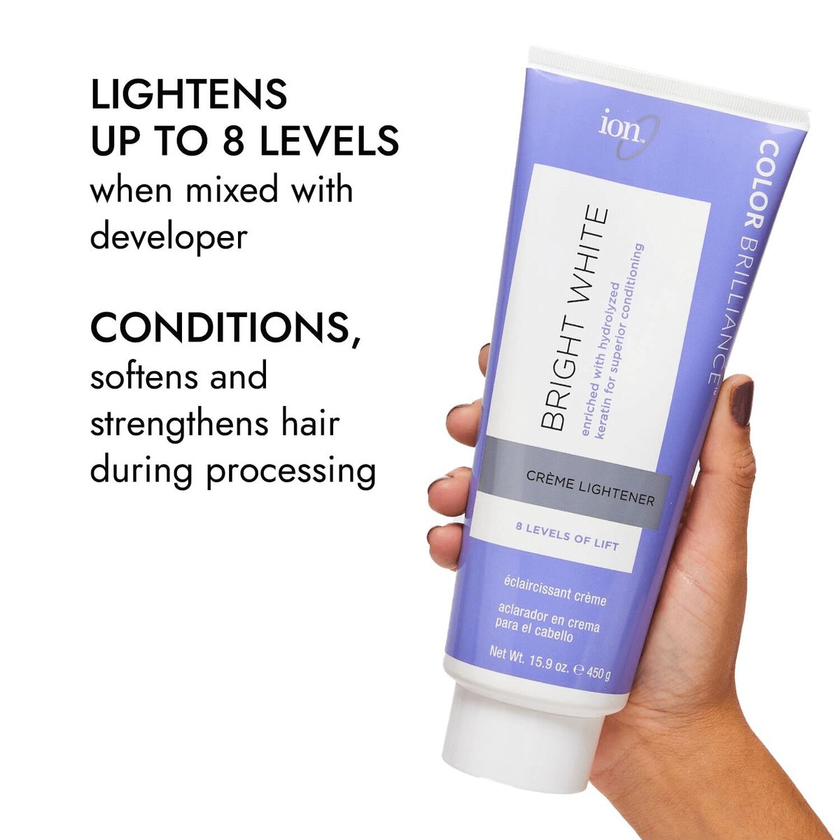 Ion Bright White Creme Lightener - 15.9 oz Professional Hair Bleach Avelisse