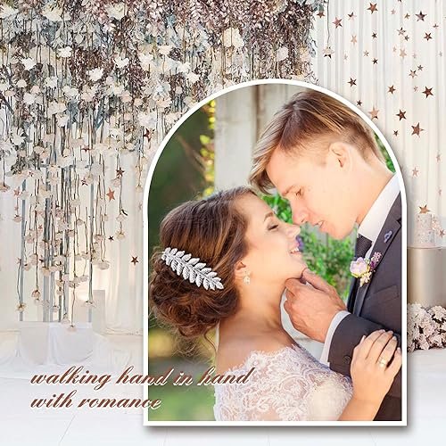 Cinaci 40-Piece Silver Rhinestone Butterfly Leaf Flower Bridal Hair Combs and Pins Set Avelisse