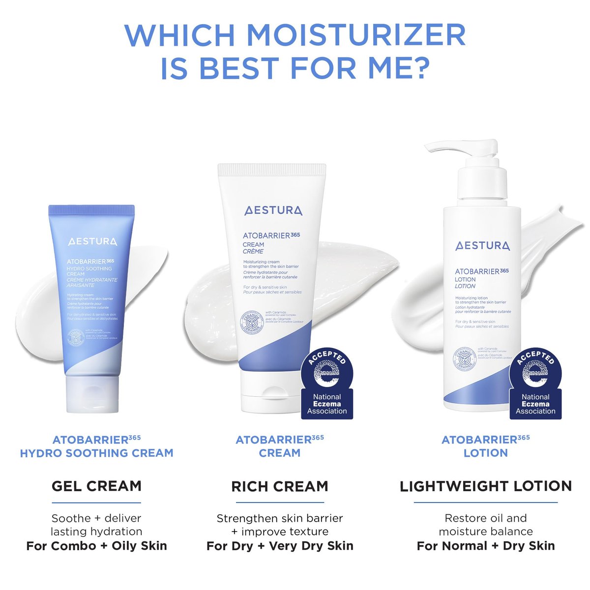 AESTURA ATOBARRIER365 Hydro Soothing Gel Cream Moisturizer with Ceramides for Moisture Barrier Repair | Lightweight Hydration, Instant Cooling, Suitable for Sensitive Skin, 60ML / 2.03 fl.oz. Avelisse