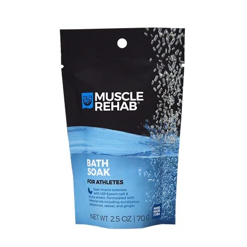 Muscle Rehab Epsom Salt Bath Soak 5 Travel Packets – Arnica & Magnesium for Muscle Pain Relief, Portable Foot Soak for Athletes & Active Recovery Avelisse