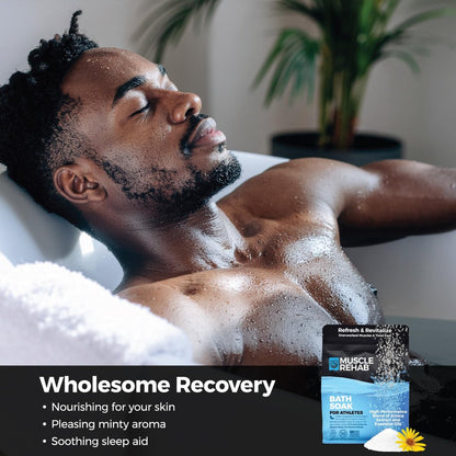 Muscle Rehab Epsom Salt Bath Soak 5 Travel Packets – Arnica & Magnesium for Muscle Pain Relief, Portable Foot Soak for Athletes & Active Recovery Avelisse