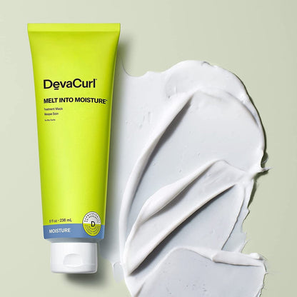 DevaCurl Melt Into Moisture Treatment Mask - Deep Conditioner for Curly Hair, 8 oz