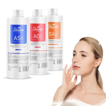 Marfort AS1 SA2 AO3 Aqua Peeling Solution - Professional 400ml Set of 3 for Facial Peeling & Skin Care Avelisse