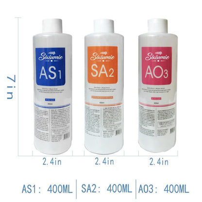 Marfort AS1 SA2 AO3 Aqua Peeling Solution - Professional 400ml Set of 3 for Facial Peeling & Skin Care Avelisse