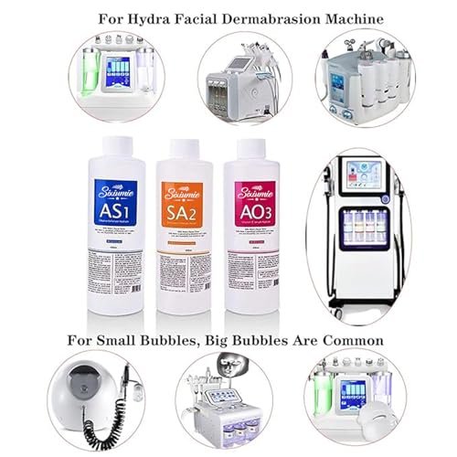 Marfort AS1 SA2 AO3 Aqua Peeling Solution - Professional 400ml Set of 3 for Facial Peeling & Skin Care Avelisse