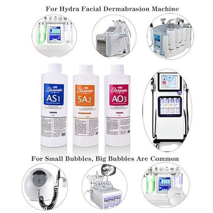 Marfort AS1 SA2 AO3 Aqua Peeling Solution - Professional 400ml Set of 3 for Facial Peeling & Skin Care Avelisse