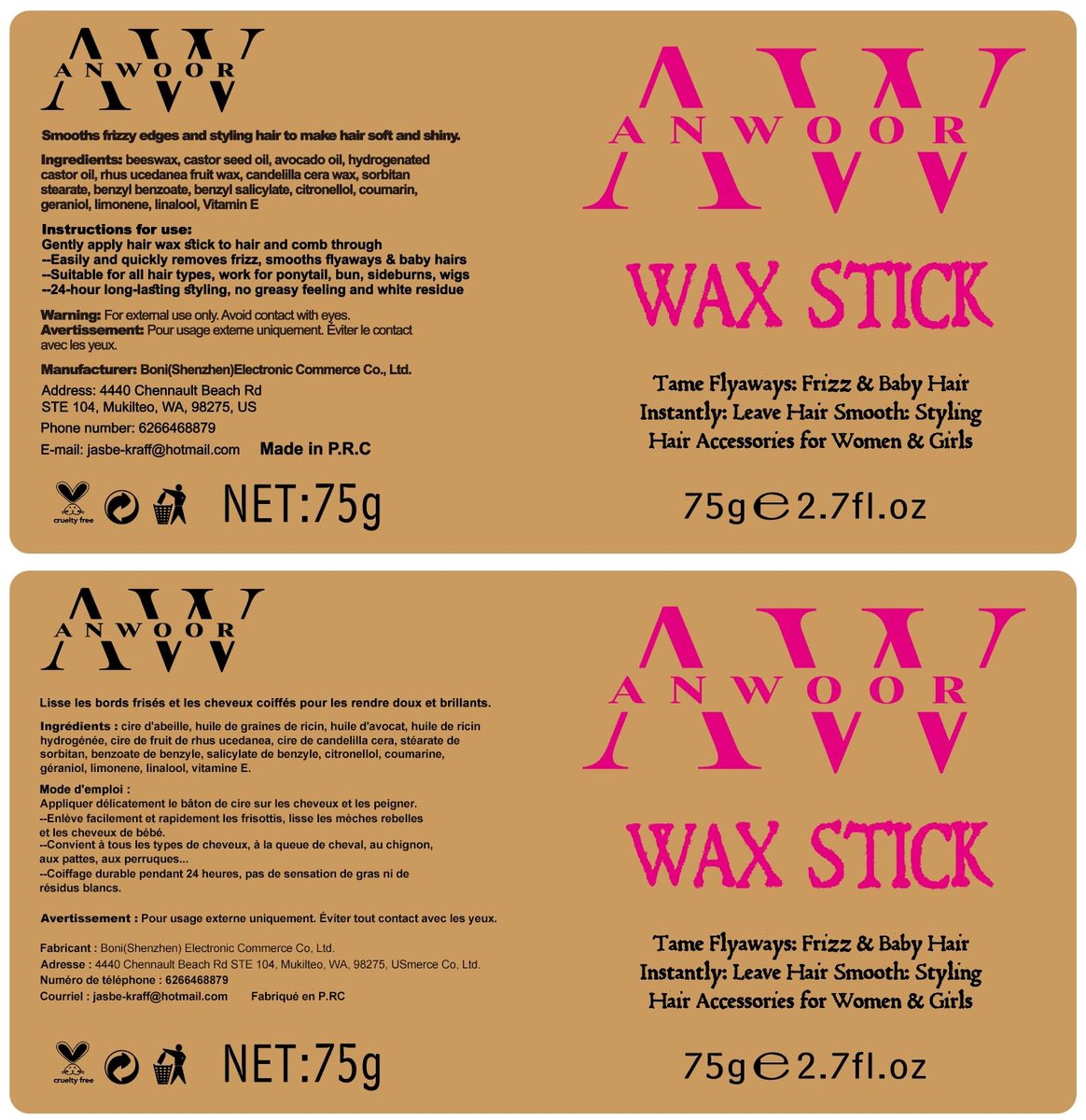 BabyFaceDiary Hair Wax Stick for Flyaways – Smoothing Stick for Kids & Women – 2.7 oz - görsel 17