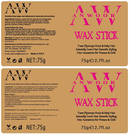 BabyFaceDiary Hair Wax Stick for Flyaways – Smoothing Stick for Kids & Women – 2.7 oz