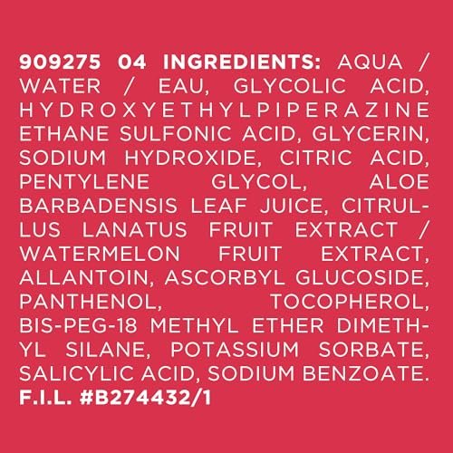 L'Oreal Paris Revitalift 5% Pure Glycolic Acid Peeling Toner with Aloe Vera, Alcohol Free, Fragrance Free, 6 fl oz Avelisse