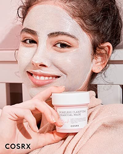 COSRX Pink Pore Clarifying Charcoal Mask - 3.8 fl. oz / 110g - Blackhead & Pore Care, Color Changing Clay Mask for Acne Control, Korean Skincare Avelisse