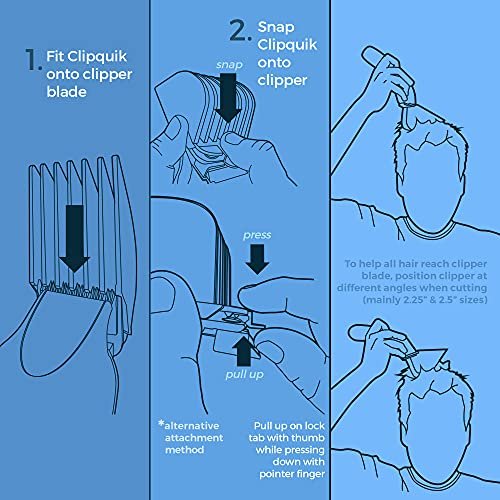 Clipquik Premium XL Clipper Guards – Extra Strong & Sturdy 1.75 Inch (44mm), 1.5 Inch (38mm), 1.25 Inch (32mm) – #14, #12, #10 Extra Long Guide Comb Set for Wahl Full Size Hair Clippers - görsel 16
