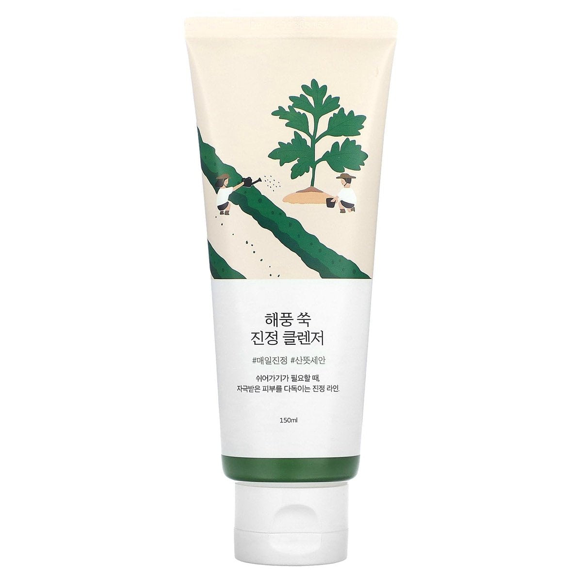 ROUND LAB Mugwort Calming Cleanser – Low pH Cream Cleanser with 4-CICA for Soothing and Moisturizing (5.07 fl oz) Avelisse