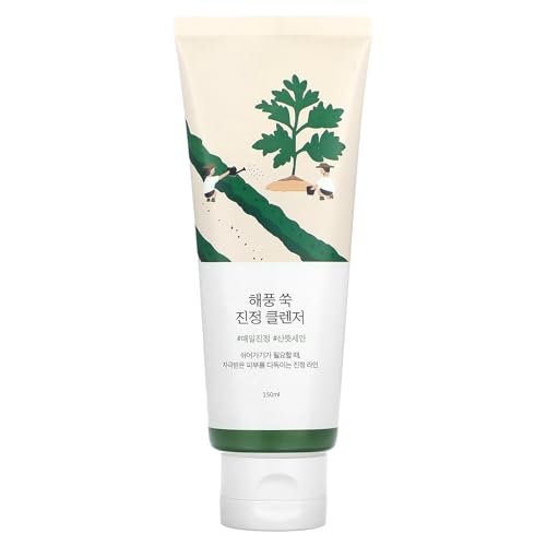 ROUND LAB Mugwort Calming Cleanser – Low pH Cream Cleanser with 4-CICA for Soothing and Moisturizing (5.07 fl oz) Avelisse