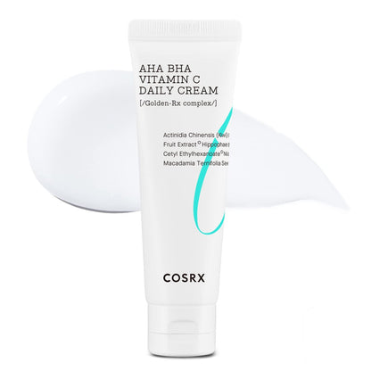 COSRX AHA BHA Vitamin C Daily Cream - Anti-Aging Face Moisturizer 1.69 fl oz (50 ml) Avelisse