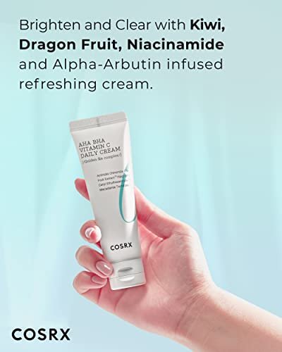 COSRX AHA BHA Vitamin C Daily Cream - Anti-Aging Face Moisturizer 1.69 fl oz (50 ml) Avelisse