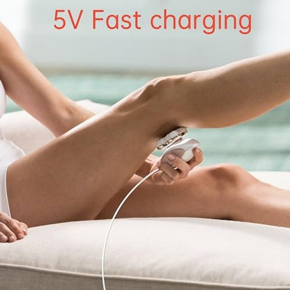 LIANSUM USB Charger Cord for Flawless Legs Shaver - Replacement Power Cable, Compatible with Flawless Legs Hair Remover (White, 1 Pack)