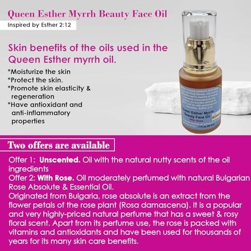 Queen Esther Myrrh Beauty Face Oil - Bulgarian Rose, Argan, Rosehip, Seabuckthorn, Pomegranate Seed - 1 Fl Oz - görsel 10
