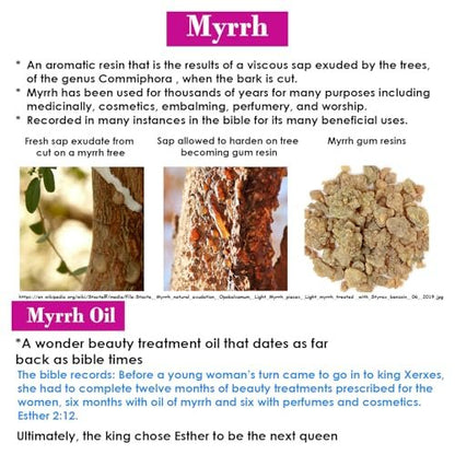 Queen Esther Myrrh Beauty Face Oil - Bulgarian Rose, Argan, Rosehip, Seabuckthorn, Pomegranate Seed - 1 Fl Oz